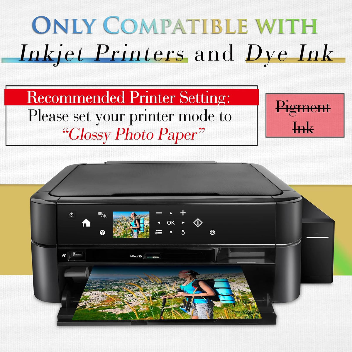 A-SUB Glossy Photo Paper 8.5x11 Inch for DIY Party Favors