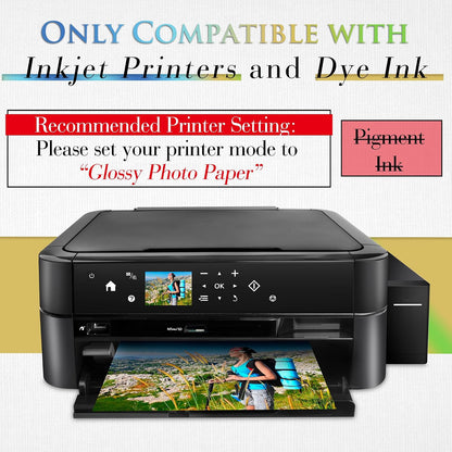 A-SUB Glossy Photo Paper 8.5x11 Inch for DIY Party Favors