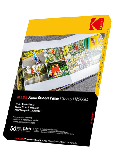 KODAK Picture Paper Vivid 8.5"x11", 25 count, 66lb-230g/m2 weight, 11.9 mil thickness, Vivid color picture paper