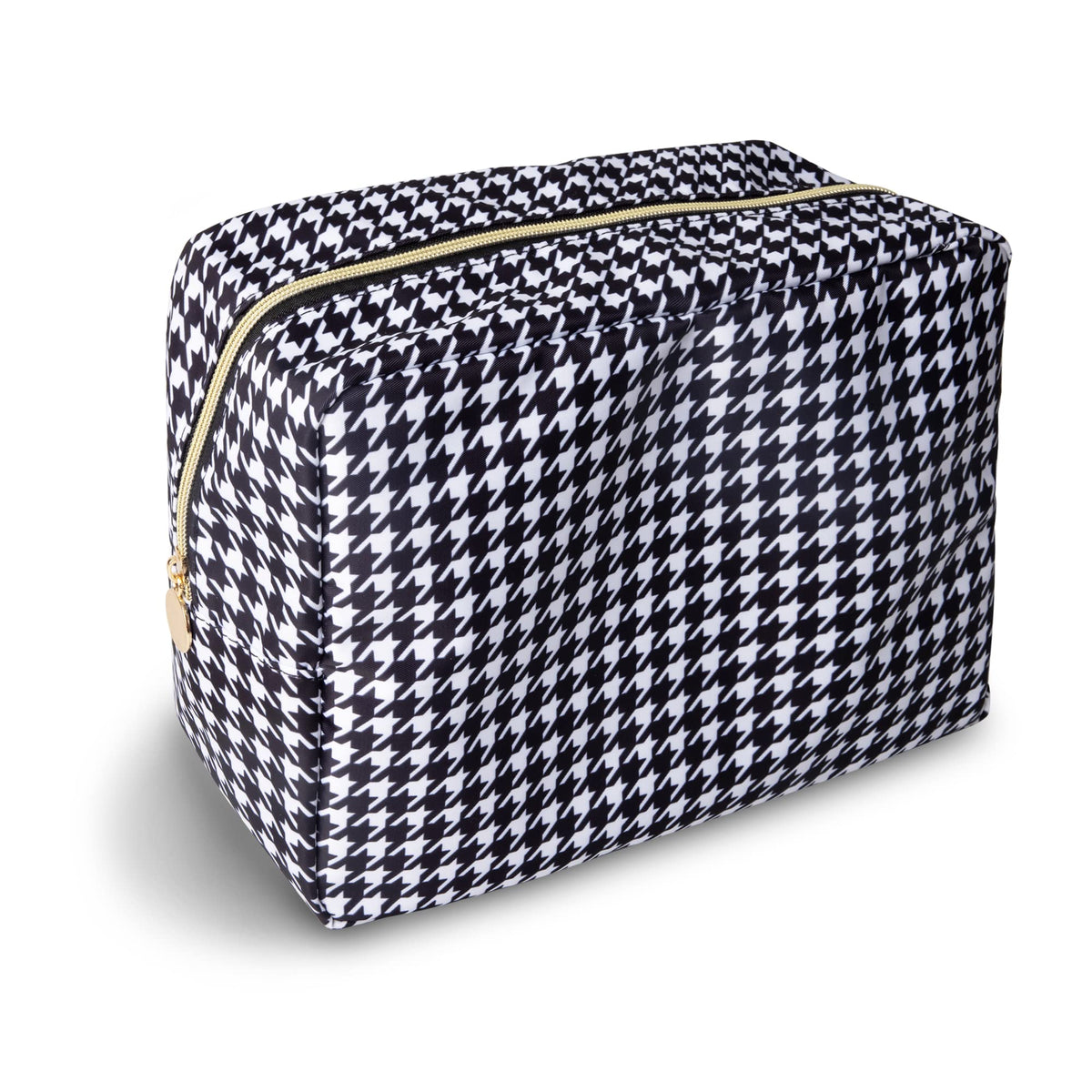 UIXIZQ Waterproof Small Pencil Case Makeup Bag for Purse,Cute Pencil Pouch Preppy Nylon Makeup Brush Holder with Zipper,Girls Portable Storage Case Small Pen Bag for Office(Slim-Black)