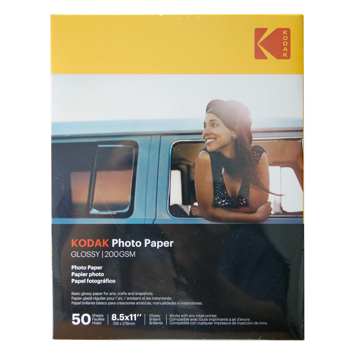 KODAK Picture Paper Vivid 8.5"x11", 25 count, 66lb-230g/m2 weight, 11.9 mil thickness, Vivid color picture paper