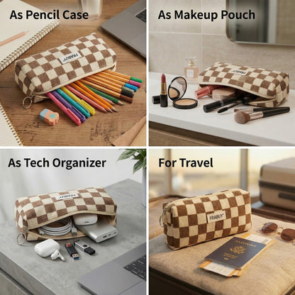 Soft Corduroy Pencil Case Pen Pouch Organizer, Small Stationery Bag