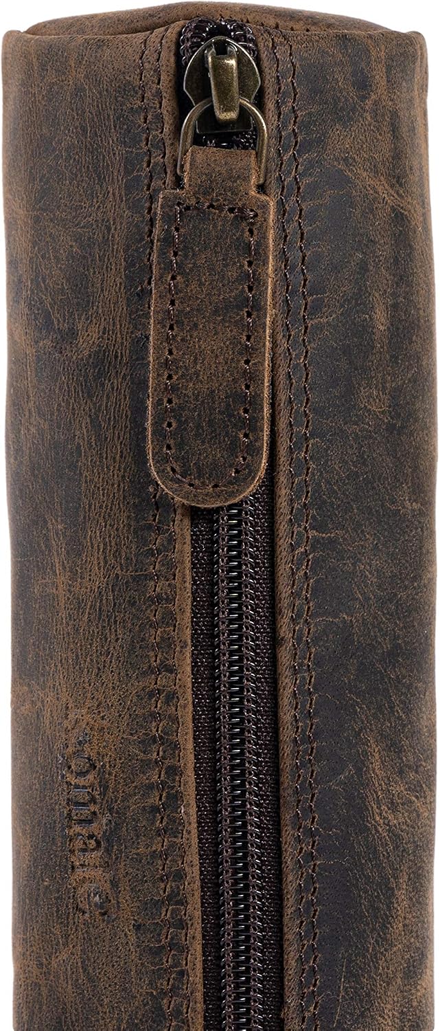 Leather Pencil Case Handcrafted Pen pouch Elegant and practical gift for artists perfect for office by KomalC