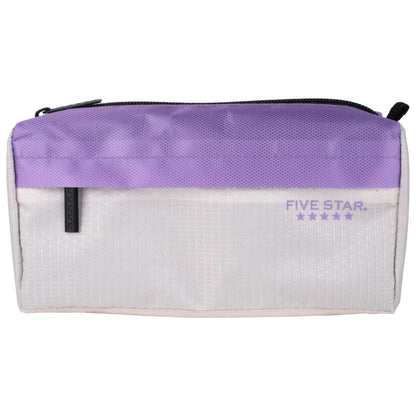 Five Star Pencil Pouch, Pen Case, 9-Pocket Zipper Pouch, Storage Organizer for School Supplies Earbuds Chargers Cables Makeup, Pink/Terracotta (500213F-ECM)