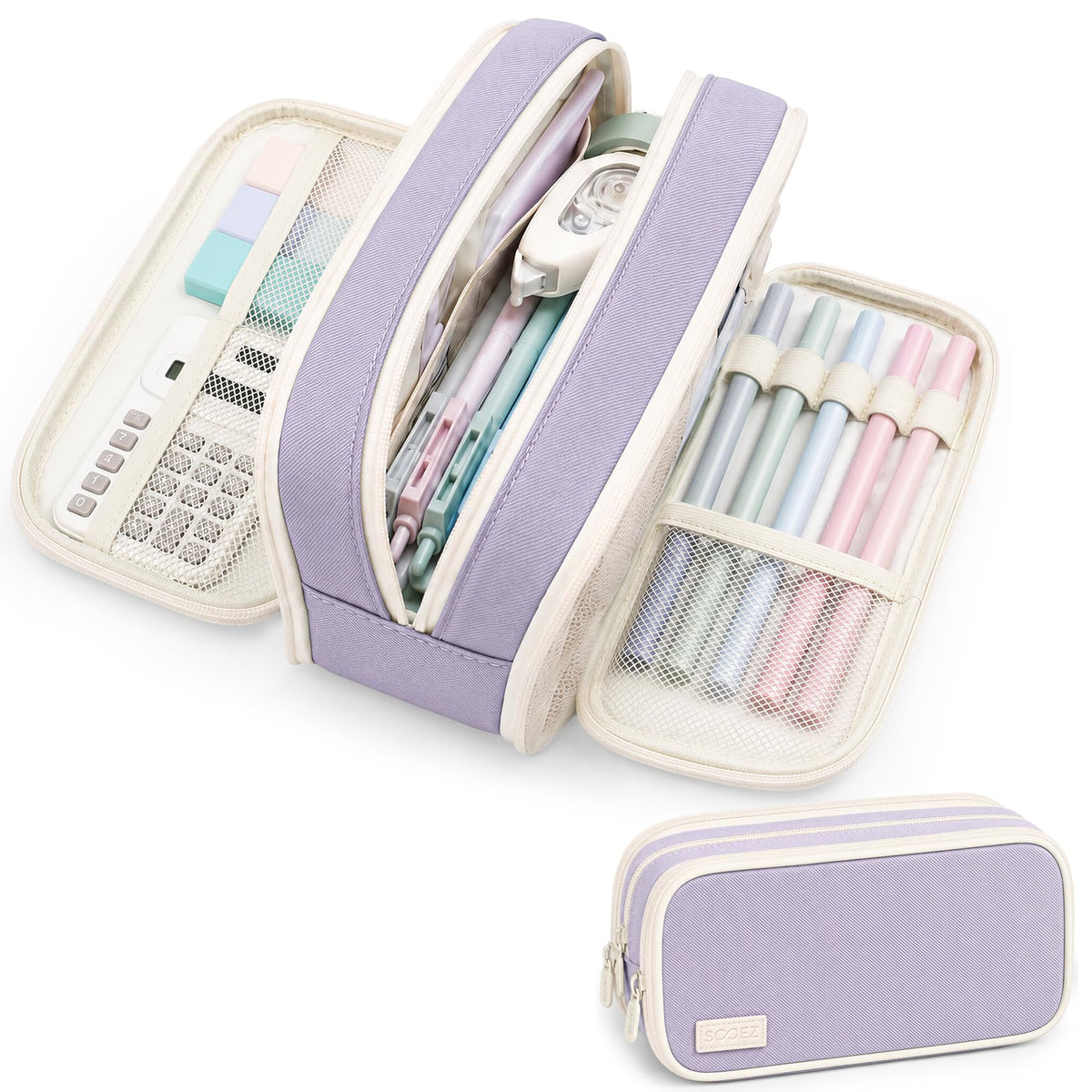 Sooez Large Capacity Pencil Case Pouch, Cute Pencil Pouch Pencil Bag