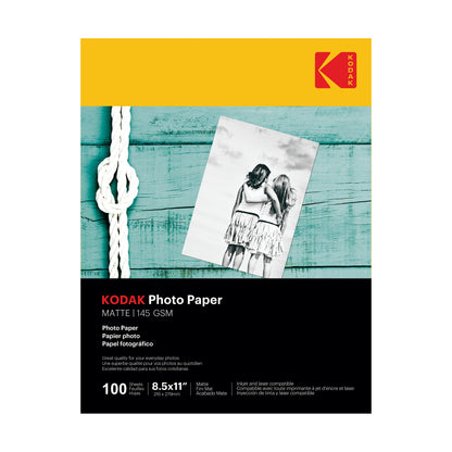 KODAK Picture Paper Vivid 8.5"x11", 25 count, 66lb-230g/m2 weight, 11.9 mil thickness, Vivid color picture paper