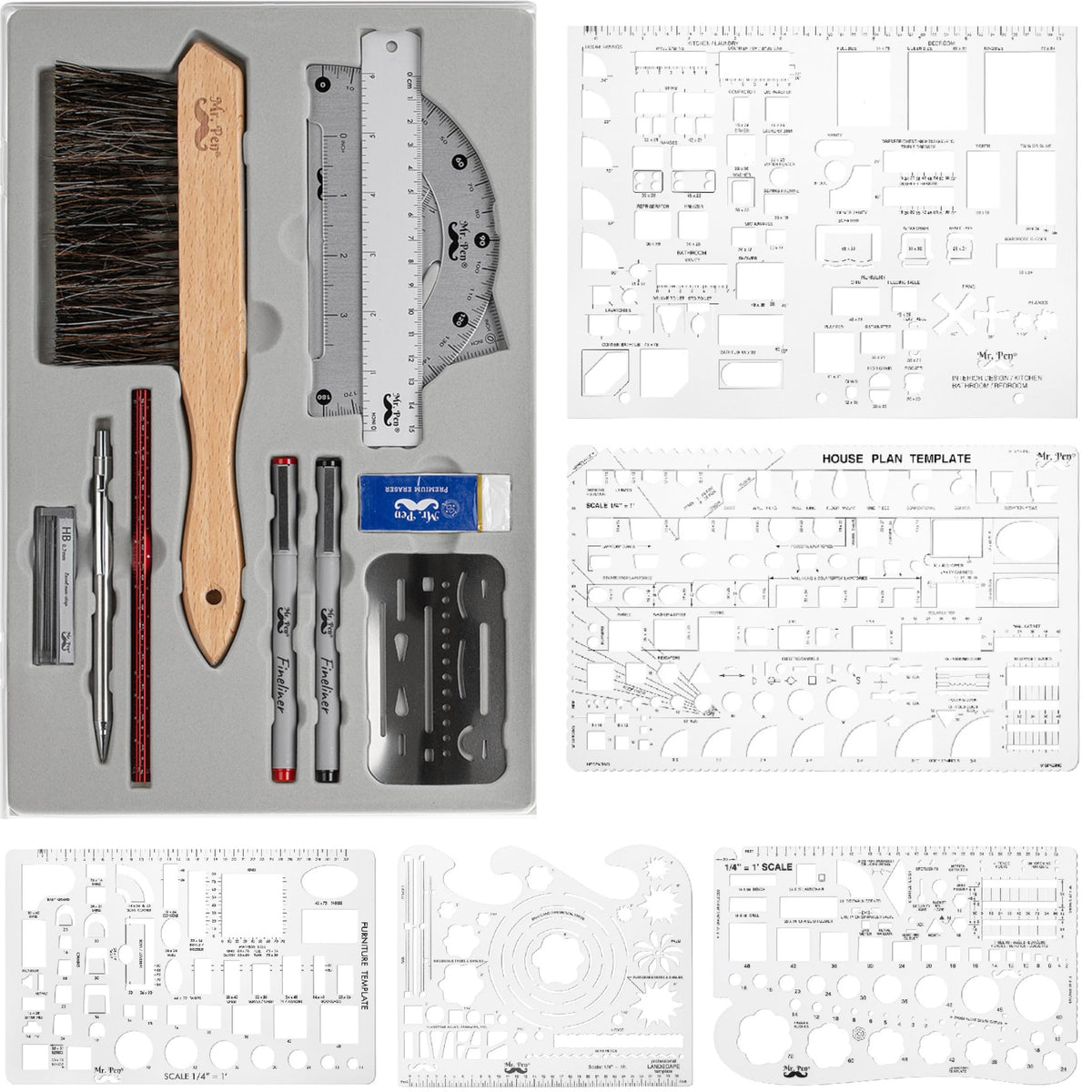Mr. Pen- House Plan, 3 pcs, Interior Design and Furniture Templates