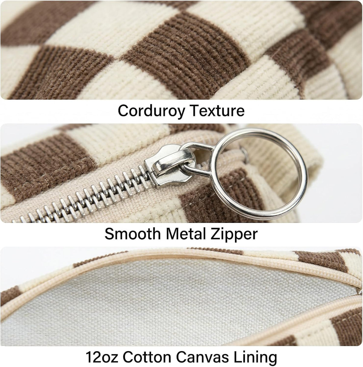 Soft Corduroy Pencil Case Pen Pouch Organizer, Small Stationery Bag