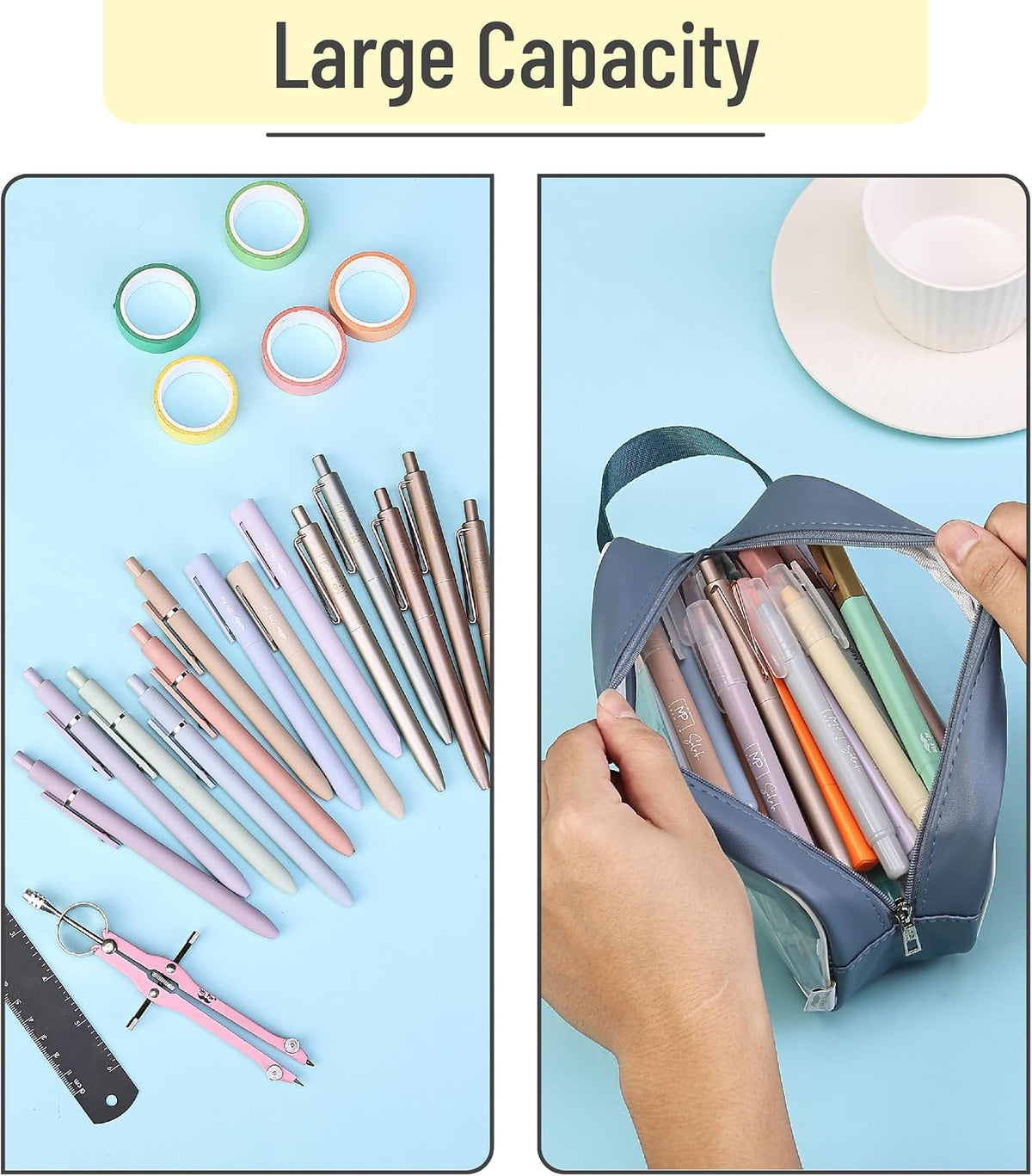 Mr. Pen- Clear Pencil Pouch, Large Capacity Makeup Pouch