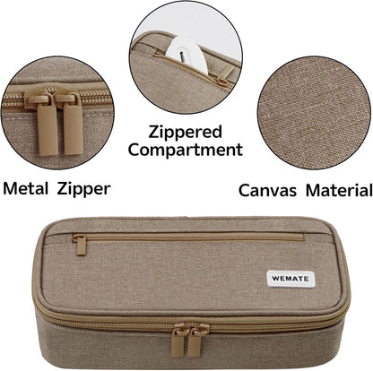WEMATE Pencil Case, Large Storage Organizer, Makeup Bag, Teacher Must - have, Big Pencil Pouch, Marker Case for College