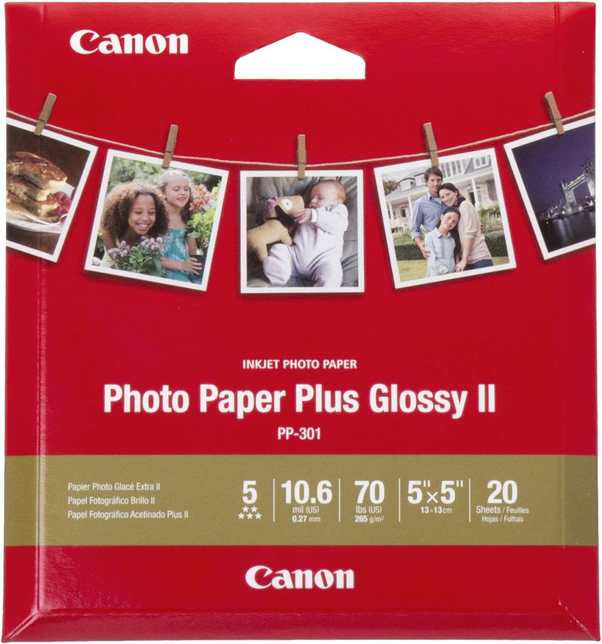 CanonInk 1432C003 Photo Paper Plus Glossy II 8.5" x 11" 20 Sheets