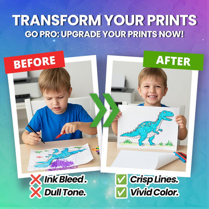 HASHI Printable Coloring Paper, 100 Sheets 8.5x11 32lb Thick Printer Paper