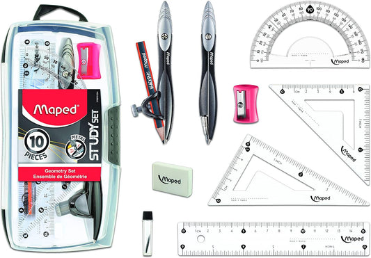 Maped - Study - Geometry set - Metal - 10 Piece