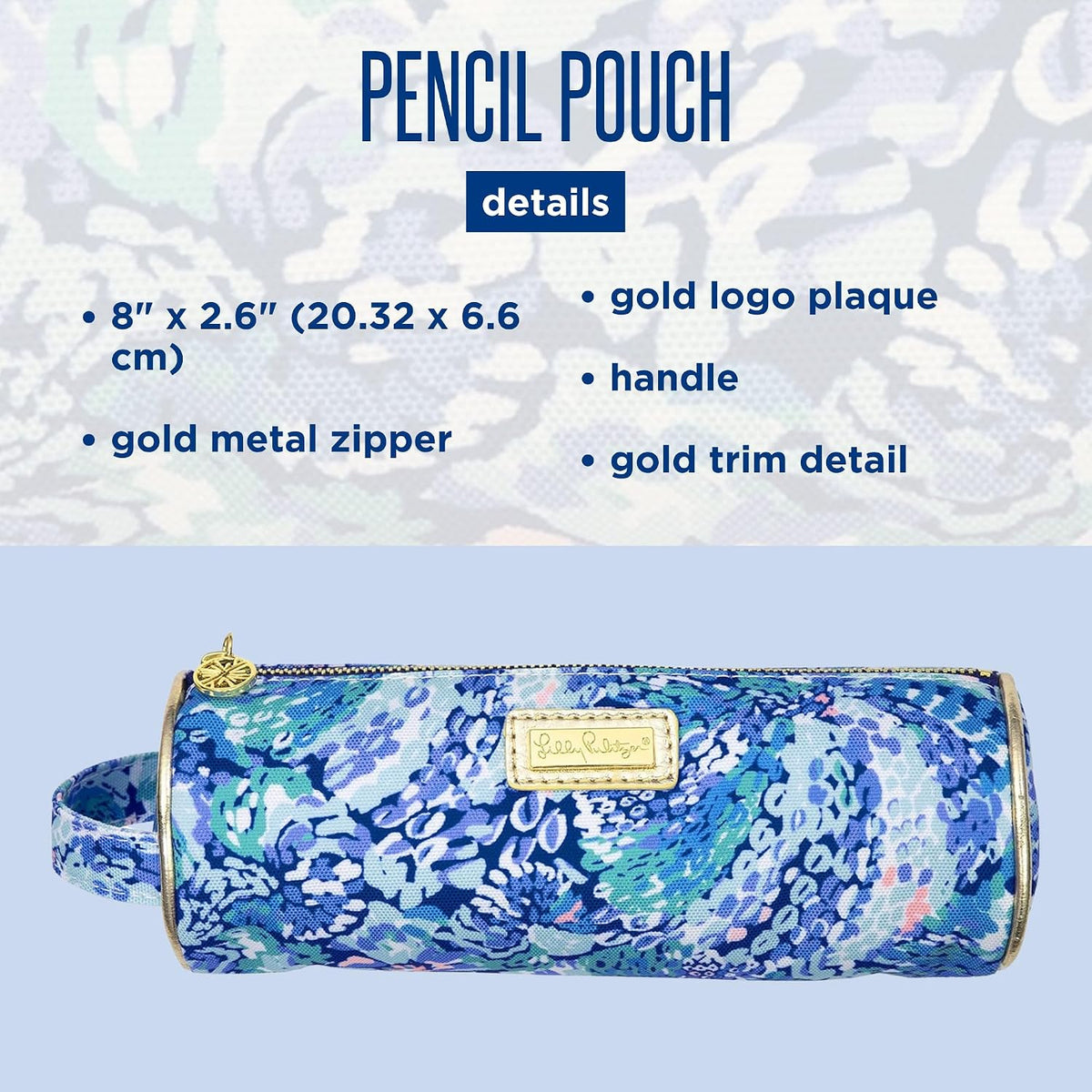 Lilly Pulitzer Cute Zipper Pouch, Wave After Wave