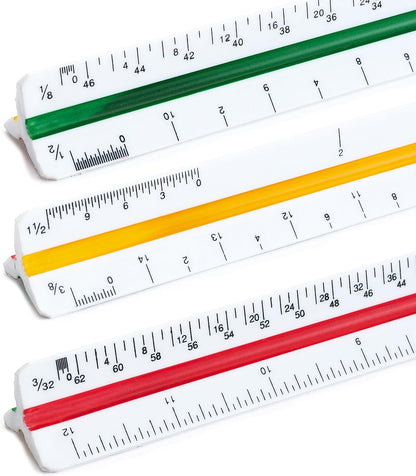 Mr. Pen Architectural Triangular Ruler Set with 12 Inch Triangular Scale