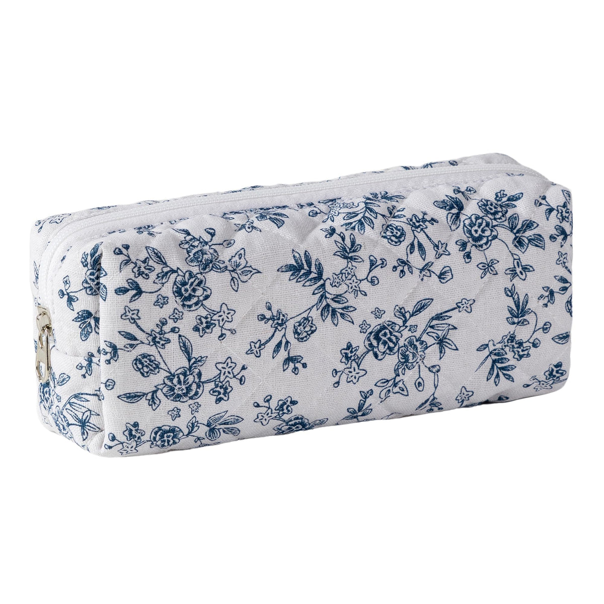 Pencil Case Office College School Storage Bag Pouch Holder Box Organizer Makeup Pouch Cosmetic Bag Aesthetic Cute Pen Case for Girls Boys Kids (Pink floral prints)