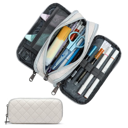 Della Gao Large Pencil Case, Big Capacity Pencil Pouch with 2 Compartments