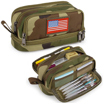 Tactical 4 Compartments Pencil Case for Boy, Large Pen Pouch Bag for School