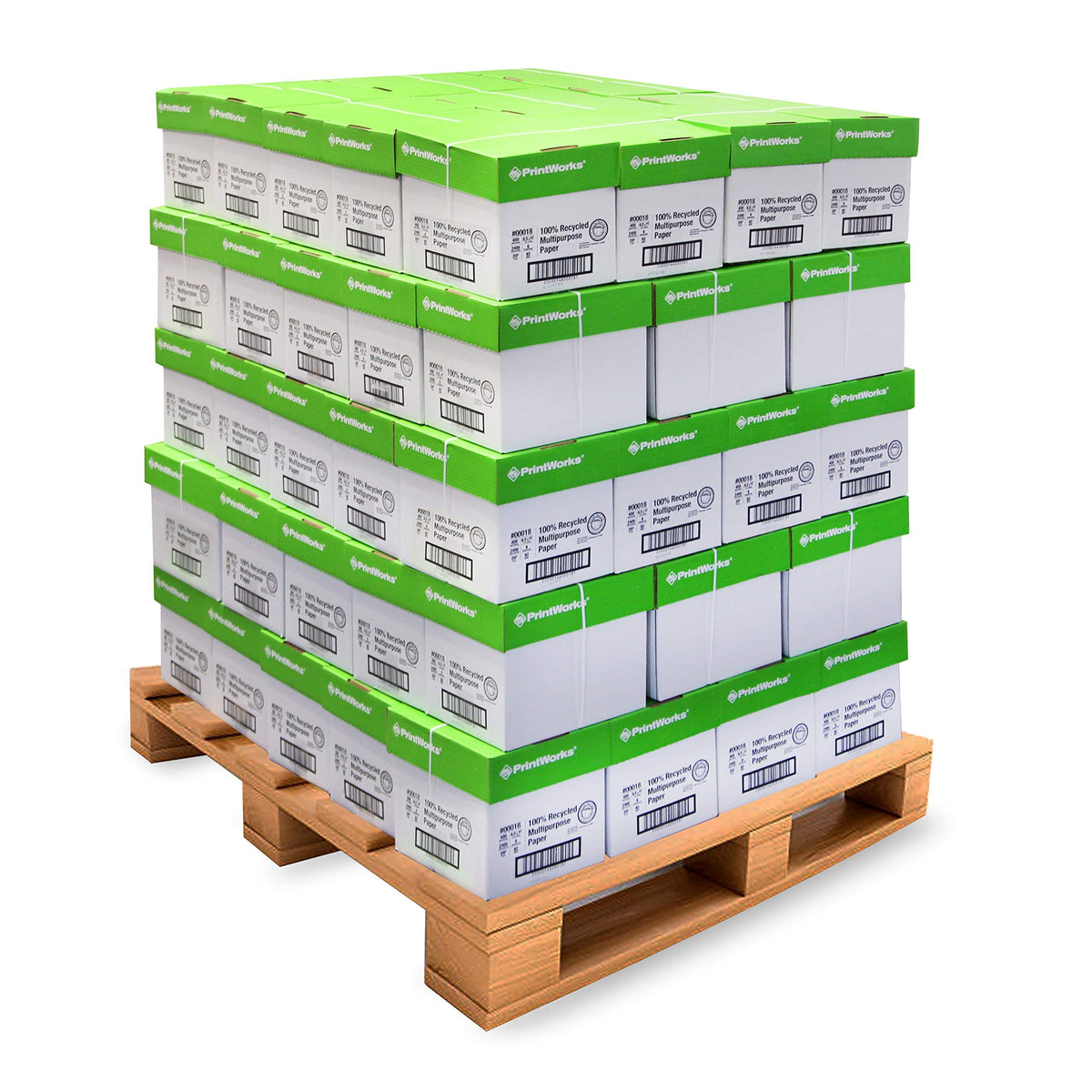 PrintWorks 100% Recycled Printer Paper 8.5" x 11" White - 20 lb Copy & Multipurpose Computer Paper - 3 Packs, 1200 Sheets - Made in the USA - 92 Bright - Printer & Copier Compatible (00018-3)