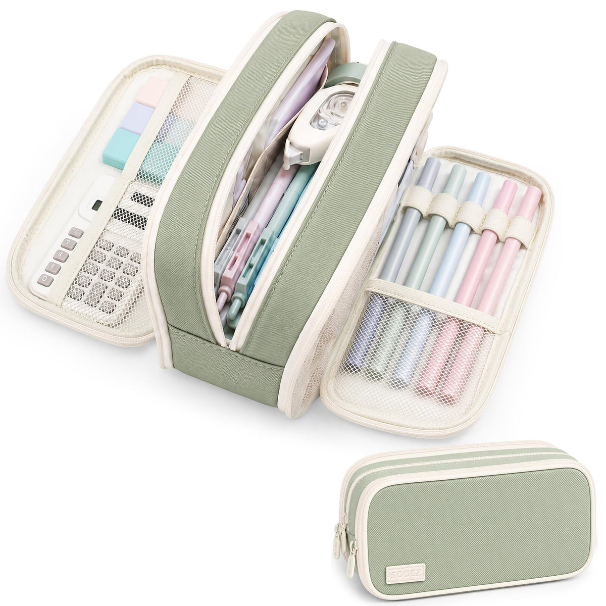 Sooez Large Capacity Pencil Case Pouch, Cute Pencil Pouch Pencil Bag