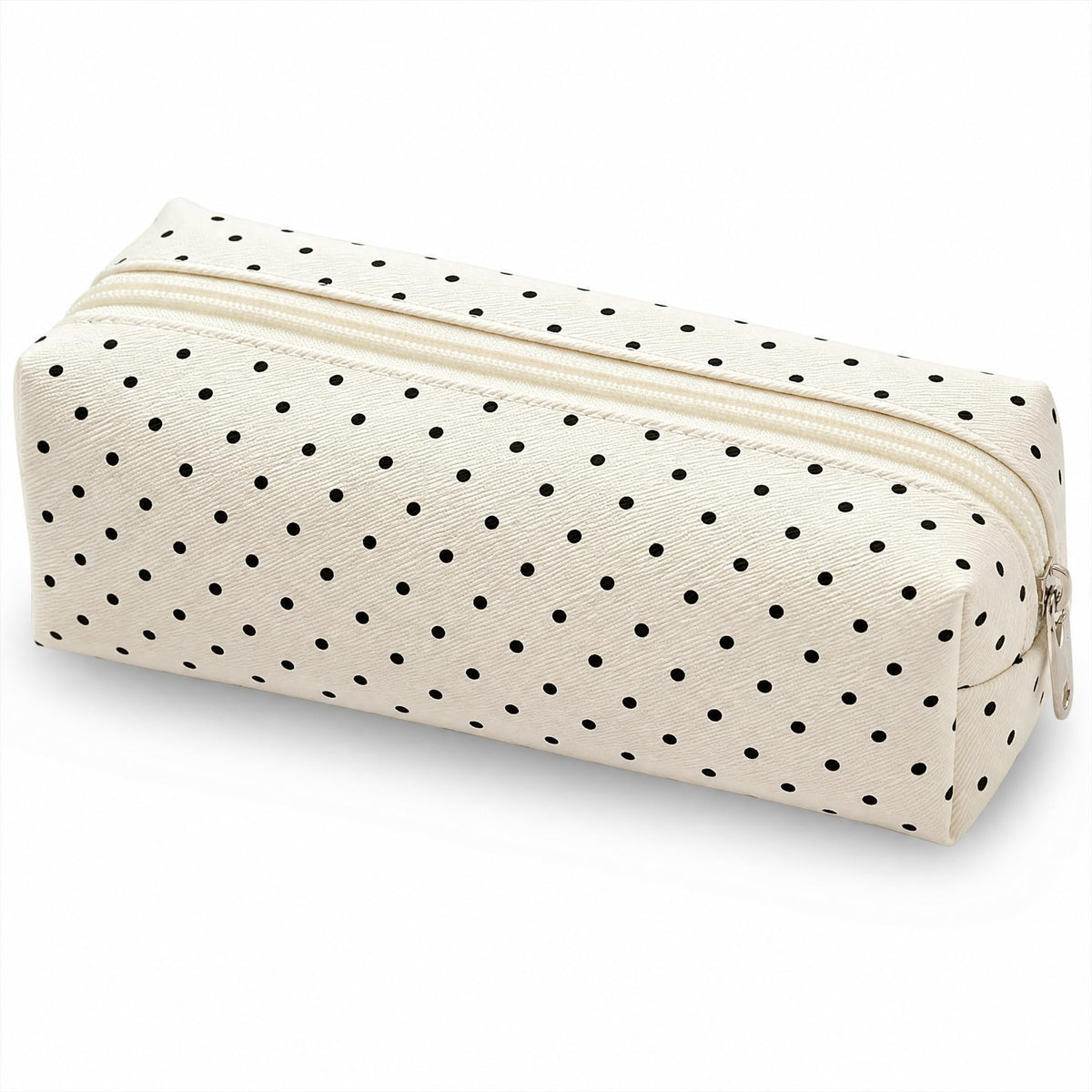 Polka Dot Pencil Case Cute Pencil Pouch for Work(Black)