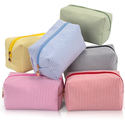 Makeup Bag Travel Toiletry Bag for Women, Small Cosmetic Bags Cute Quilted Cotton Makeup Pouch for Purse Emergency Bag Pencil Case Accessory Bag, Pastel Pink
