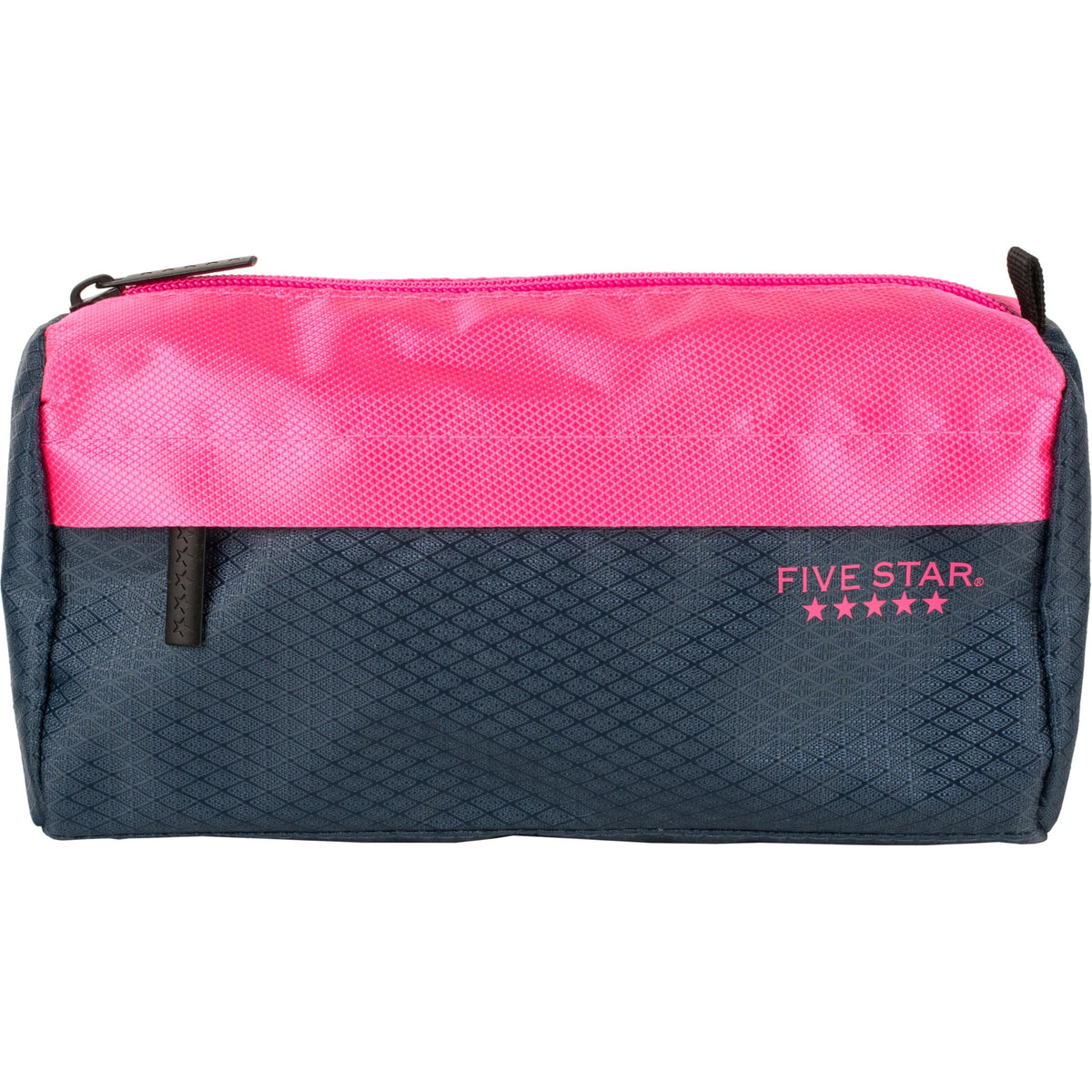 Five Star Pencil Pouch, Pen Case, 9-Pocket Zipper Pouch, Storage Organizer for School Supplies Earbuds Chargers Cables Makeup, Pink/Terracotta (500213F-ECM)