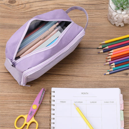 Mr. Pen- High Capacity Pencil Case, Large Pencil Pouch with 3 Compartments and 2 Pockets, Large Pencil Bag with Smooth Zipper, Cute Pencil Case Pouch Organizer, School Supplies for Teens