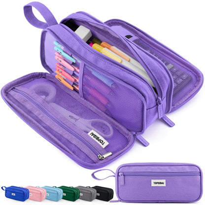 TOPBIDAI Large Pencil Case Pouch for Girls Boy Women Men Adults