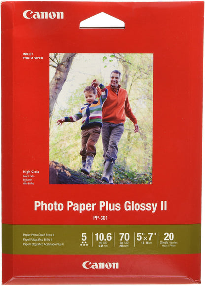 CanonInk 1432C003 Photo Paper Plus Glossy II 8.5" x 11" 20 Sheets
