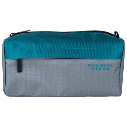 Five Star Pencil Pouch, Pen Case, 9-Pocket Zipper Pouch, Storage Organizer for School Supplies Earbuds Chargers Cables Makeup, Pink/Terracotta (500213F-ECM)